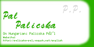 pal palicska business card